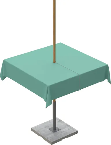 Miniatura 16 de QueenKer Mantel de exterior verde oliva con agujero para sombrilla y cremallera, mantel de color sólido para mesas cuadradas, colección de mesa