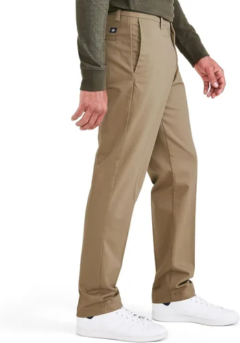 Miniatura 2 de Dockers Pantalones de corte recto para hombre, color caqui sin hierro con protección contra manchas