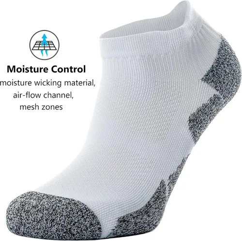 Miniatura 5 de CWVLC - Calcetines tobilleros deportivos de compresión acolchados unisex