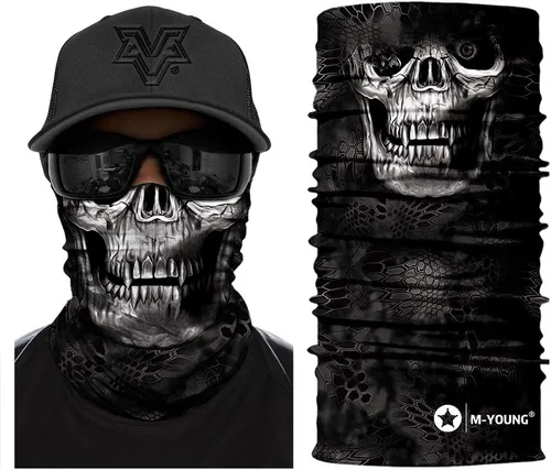 Miniatura 3 de Máscara de calavera, pañuelo para el cuello, gorro, bufanda mágica, diadema para protección de polvo, sol y viento
