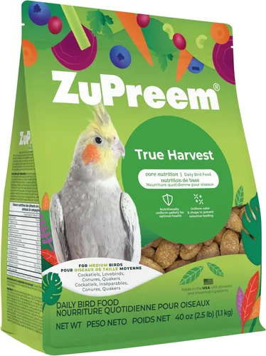 Miniatura 13 de ZuPreem Sensible Seed Alimento para Aves, Cacatúa, Agapornis, Cuáquero, Conuro Pequeño, Mezcla de Semillas y Pellets para Aves Medianas, Complemento