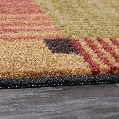 Miniatura 3 de Mohawk Home Alliance - Alfombra geométrica moderna de 1 pies 8 pulgadas x 2 pies 10 pulgadas, color rojo, perfecta para sala de estar, comedor