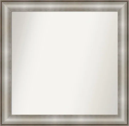 Miniatura 516 de Amanti Art Espejo de baño plateado para sobre fregadero, 28 x 47 pulgadas, espejo rectangular de plata imperial, marco de madera tradicional de gran