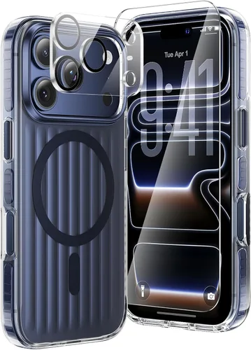Miniatura 34 de Funda magnética diseñada para iPhone 11 Pro Max, [probada en caídas de grado militar] [compatible con MagSafe] Funda protectora delgada translúcida