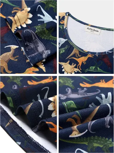 Miniatura 6 de LaVieLente Fashion Blusa tipo túnica para mujer, con patrón estampado, casual, suave, de manga larga, holgada, con dobladillo alto