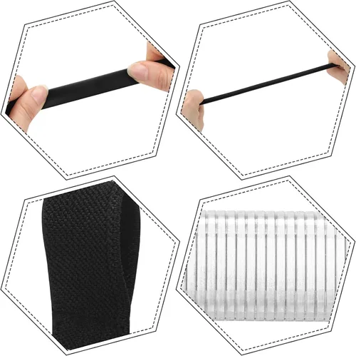 Miniatura 4 de Arrowbash 2 cuerdas elásticas de repuesto para wakeboard con lengüeta de tracción, cuerda elástica negra de choque, Wakeboard, piezas de estante