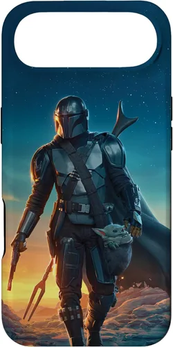 Miniatura 26 de iPhone 11 Pro Max Star Wars The Mandalorian and Grogu Sunset Poster Case
