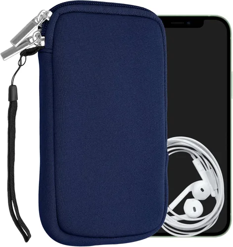 Miniatura 44 de kwmobile Funda universal para teléfono tamaño XS - 3,5/4 pulgadas - Funda de neopreno para teléfono inteligente con cremallera - Funda impermeable