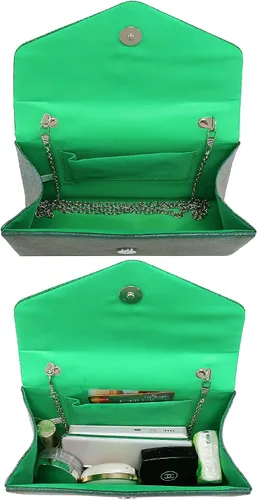 Miniatura 72 de Dasein Bolso de noche para mujer, embragues de fiesta, bolsos de boda, cóctel, baile de graduación, bolsos con purpurina esmerilada
