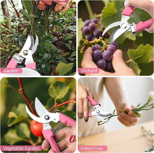 Miniatura 6 de Flower Scissors, Flower Shears High Strength Steel Sharp, Ergonomic Handle Pruning Shears for Gardening, Lightweight Garden Scissors, 1-inch Cut