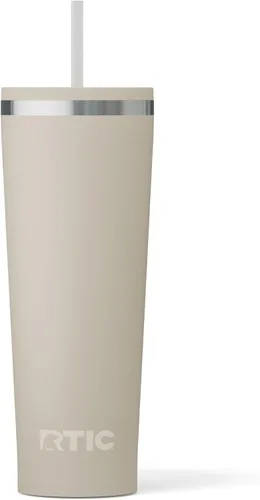 Miniatura 38 de RTIC Vaso Térmico Diario de 20 onzas de Acero Inoxidable Portátil con Aislamiento, Taza de Café de Viaje con Pajita, Forro de Cerámica, Tapa