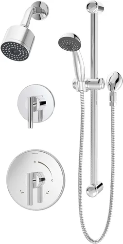 Miniatura 5 de Symmons 3505-H321-V-CYL-BMB1.5TRM - Moldura de ducha de 2 manijas con 1 pulverizador de ducha de mano en negro mate (válvulas no incluidas)
