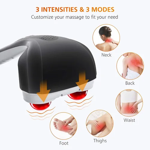 Miniatura 5 de Snailax Paquete de almohadilla para silla de masaje de cuerpo completo y masajeador de percusión de mano