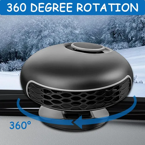 Miniatura 3 de Calentador y descongelador portátil para automóvil de 12 V y 150 W, ventilador de calentamiento y enfriamiento rápido 2 en 1, rotación de 360°