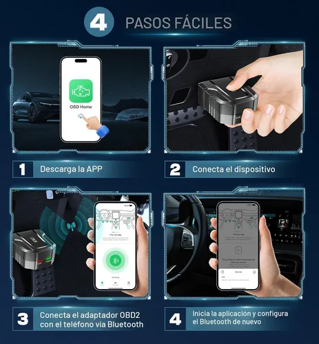 Miniatura 2 de Escáner OBD2, Bluetooth 5.4, inalámbrico, diagnóstico de automóvil para iOS y Android, prueba de rendimiento, revisión de motor, lector de errores