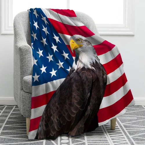 Miniatura 30 de Jekeno Manta de regalo con la bandera estadounidense para hombres y mujeres, mantas de bandera de Estados Unidos para adultos, niños y niñas, Día