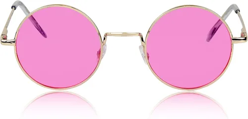 Miniatura 7 de Lentes de sol Sunny Pro retro, redondos, pequeños, con color, lente hippie estilo John Lennon