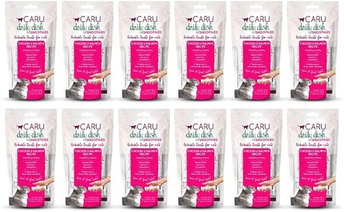Miniatura 12 de Caru - Batidos diarios para platos - Golosinas de atún para gatos o alimentos para mascotas - Tubos de 0.5 onzas - 4 tubos por paquete - Paquete