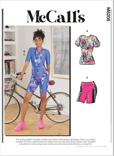 McCall's Misses' - Kit de patrones de costura para parte superior y pantalones cortos, código M8208, tallas 6-8-10-12-14, multicolor