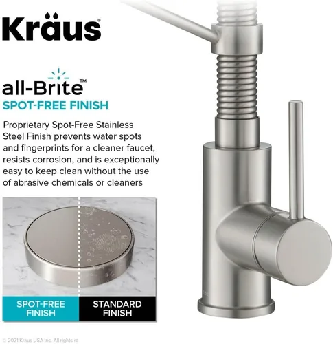 Miniatura 5 de Kraus Bolden 2-en-1 Grifo de cocina de estilo comercial con filtro de agua monomando extraíble para ósmosis inversa o sistema de filtración de agua