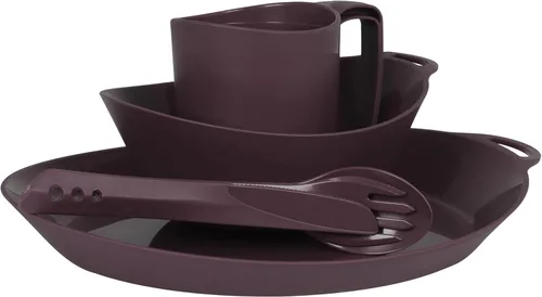 Miniatura 10 de Lifeventure Juego de vajilla Ellipse de plástico de 4 piezas: cuchillo/tenedor/cuchara, plato, tazón, taza para camping, viajes y exteriores Grafito