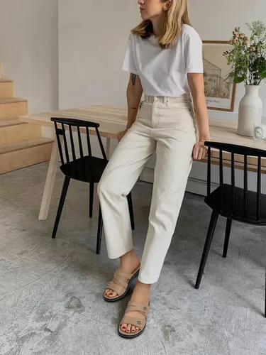 Miniatura 3 de SHIBEVER Sandalias planas para mujer: antideslizantes, con soporte para el arco, ortopédicas, para fascitis plantar, cómodas sandalias para caminar