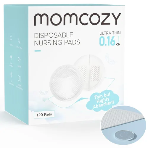 Momcozy Almohadillas de lactancia desechables ultra delgadas, almohadillas para lactancia super absorbentes y transpirables, hacen que los senos