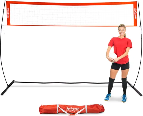 Miniatura 8 de Red de entrenamiento de voleibol independiente GoSports - 12 pies o 20 pies - Uso en interiores o exteriores, montaje instantáneo y altura ajustable