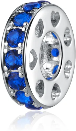 Miniatura 26 de 925 plata esterlina espaciador encanto grano con CZ transparente para pulseras Pandora Charms