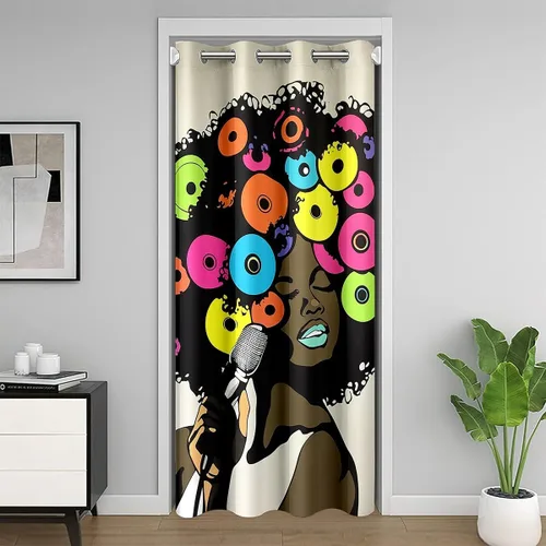 Miniatura 27 de Castle Fairy Cowboy Boots Door Curtain for Doorways Privacy Bohemia Musical Guitar Doorway Curtain Western Rustic Cowgirl All Season Blackout