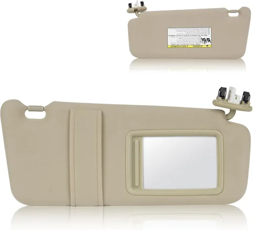 Miniatura 9 de Visera solar con luz para Toyota Camry 2007-2011 con techo solar, lado derecho del pasajero gris. Reemplaza 74320-06800-B0
