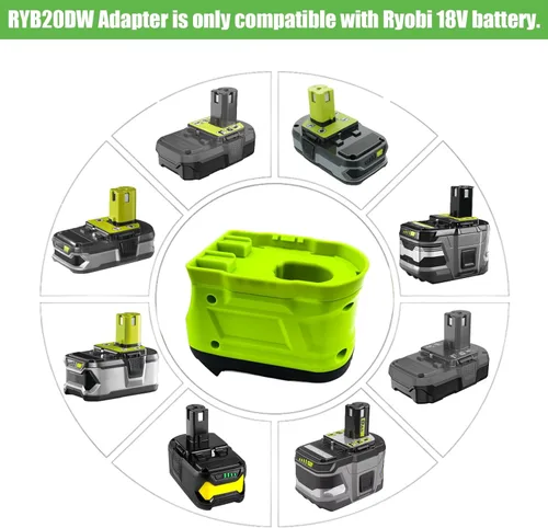 Miniatura 3 de Adaptador para Ryobi a para herramientas Dewalt, para Ryobi 18 V Convertidor de batería para reemplazar 20 V MAX DCB204 DCB207 DCB206 Batería