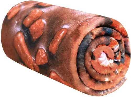 Miniatura 9 de Excervent Manta realista de donas de chocolate, 290 GSM, divertida manta de comida realista, manta de franela súper suave, 60 pulgadas