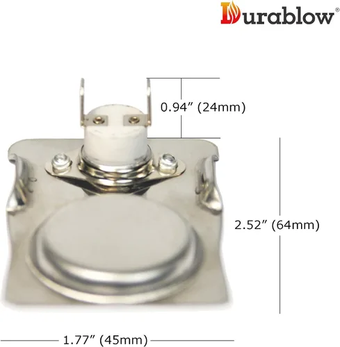 Miniatura 2 de Durablow MFB TS120 - Ventilador de estufa de chimenea, termostato magnético de cerámica, interruptor automático encendido a 120 °F (122.0 °F)