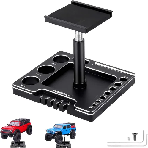 Hobbypark 1/18 1/24 RC Crawler Soporte de trabajo de rotación de 360 grados Elevador o inferior Estación de trabajo de reparación de automóviles RC