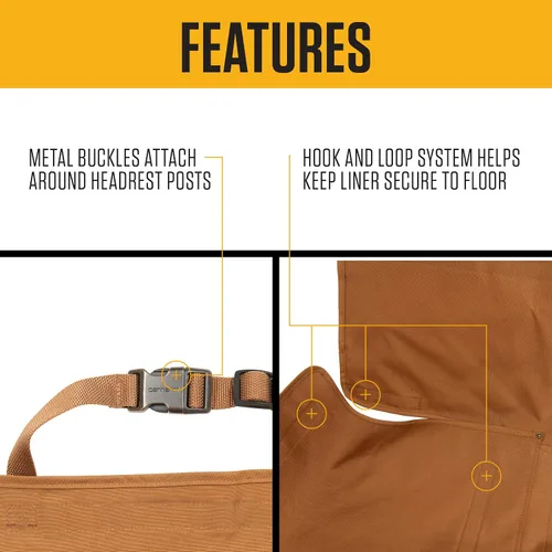 Miniatura 3 de Forro de carga universal de nylon ajustado Carhartt, forro duradero repelente al agua, se adapta a una variedad de tamaños de área de carga, negro