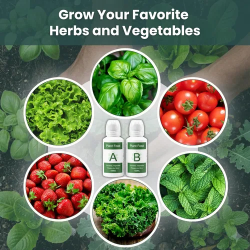 Miniatura 8 de Nouri Fertilizante líquido hidropónico para plantas de nutrientes A y B, sistema de cultivo hidropónico, accesorio para plantas