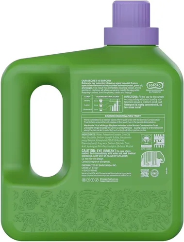 Miniatura 2 de Detergente de lavandería Happy Elephant, aroma a té blanco y higo, ultra concentrado, jabón para lavadora, a base de plantas, removedor de manchas