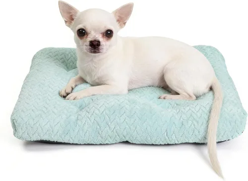 Miniatura 25 de Cama Lavable para Jaula de Perro de 18 Pulgadas Pequeña Antideslizante Impermeable Cálida Acogedora Suave para Mascotas Cachorros, Almohadas