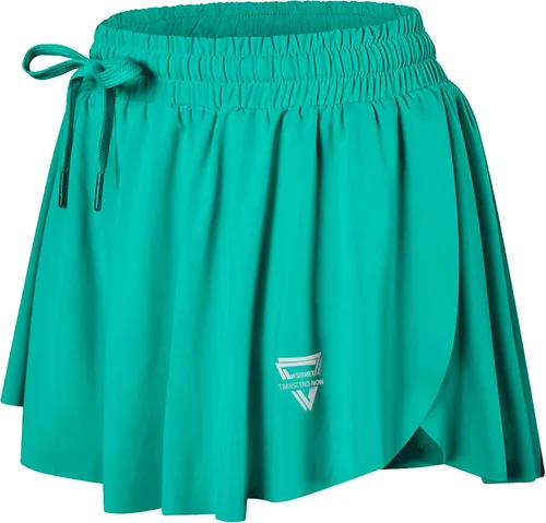 Wsirmet - Pantalones cortos deportivos y holgados 2 en 1 para mujer, diseño de elastano de verano, para yoga, faldas tipo mariposa, ropa linda