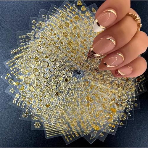 Miniatura 10 de 30 hojas de calcomanías de uñas del 4 de julio para arte de uñas, Día de la Independencia, calcomanías de arte en 3D, autoadhesivas, bandera