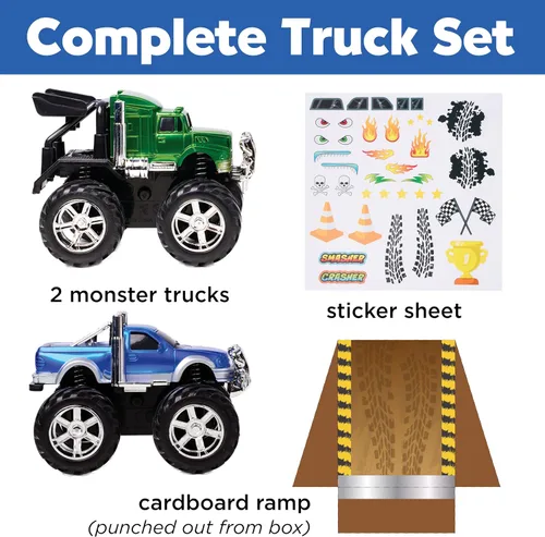 Miniatura 4 de Creativity for Kids Kit de manualidades Monster Trucks: personaliza 2 juguetes de Monster Truck, manualidades y manualidades para niños, juguetes