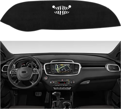 Miniatura 14 de SPEEDWOW Cubierta Alfombrilla para Tablero de Instrumentos Tapete Alfombra Compatible para Toyota Camry 2002-2006 Alfombrilla para Tablero Cubiertas