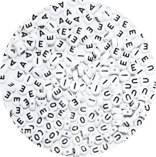 Miniatura 19 de Cuentas cuadradas de letras acrílicas de 0.236 x 0.236 pulgadas, cuentas A del alfabeto para pulseras, joyería, llavero DIY, 100