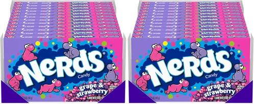 Miniatura 9 de Nerds Caramelos, sabor uva y fresa, 5 onzas, cajas de caramelos para cine y teatro (paquete de 12)