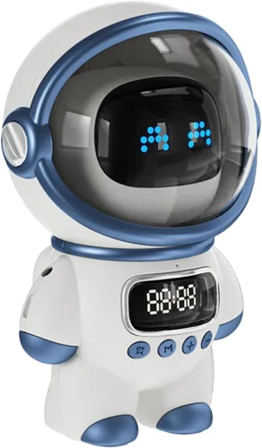 Miniatura 7 de Garosa Reloj despertador, inteligente con luz nocturna, reloj digital para entusiastas del espacio, color blanco