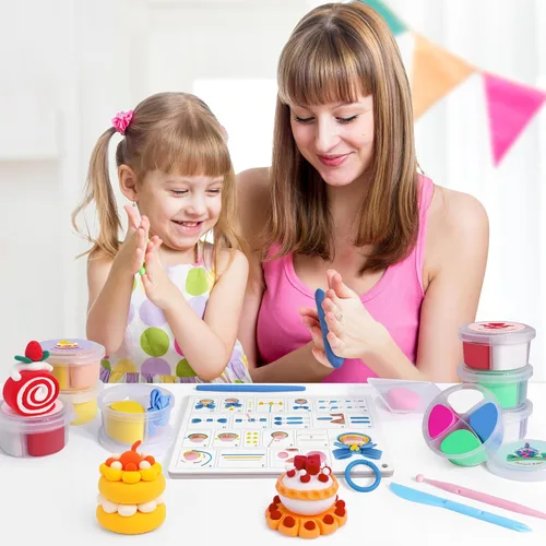 Miniatura 6 de Arcilla seca al aire para niños, kit de arcilla de modelado de 12 cajas, arcilla de moldeo DIY con herramientas de escultura y tutorial, ultra