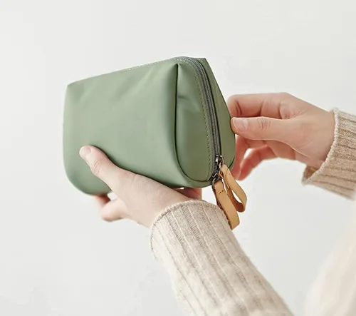 Miniatura 4 de Pequeña bolsa de maquillaje para bolso, bolsa de maquillaje, pequeña bolsa de cosméticos, mini bolso portátil para mujeres y niñas, Negro