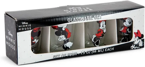 Miniatura 2 de Silver Buffalo Disney Minnie Mouse Poses - Paquete de 4 mini gafas, 1.5 onzas