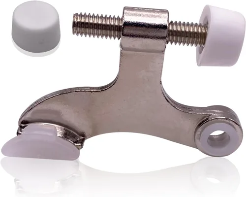 Miniatura 2 de DCC Home Decor - Paquete de 6 unidades de níquel satinado sólido de alta resistencia ajustable de 2.5 pulgadas de ancho con parachoques extra, tope